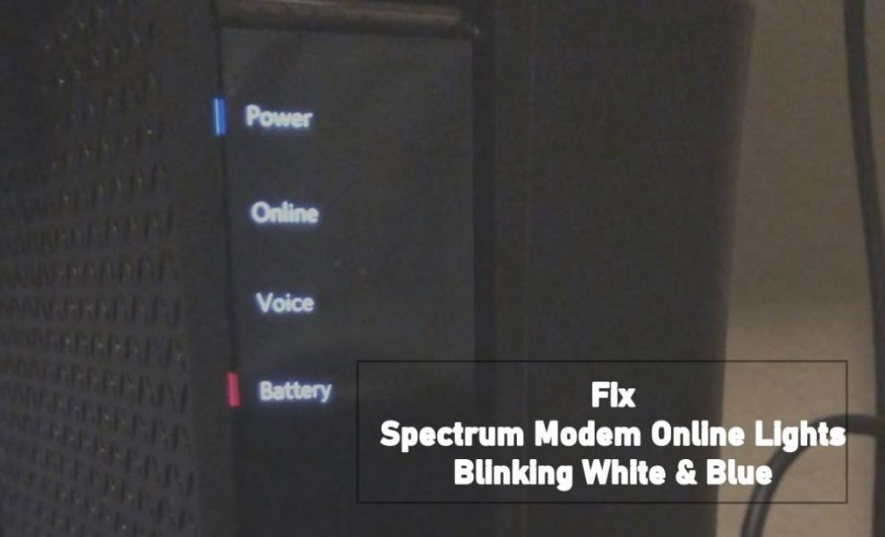 Fix Spectrum Modem Online Light Blinking White and Blue